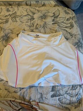 Fila White Skort with Pink Trim